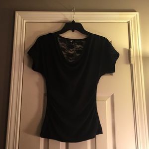 Black form slimming top